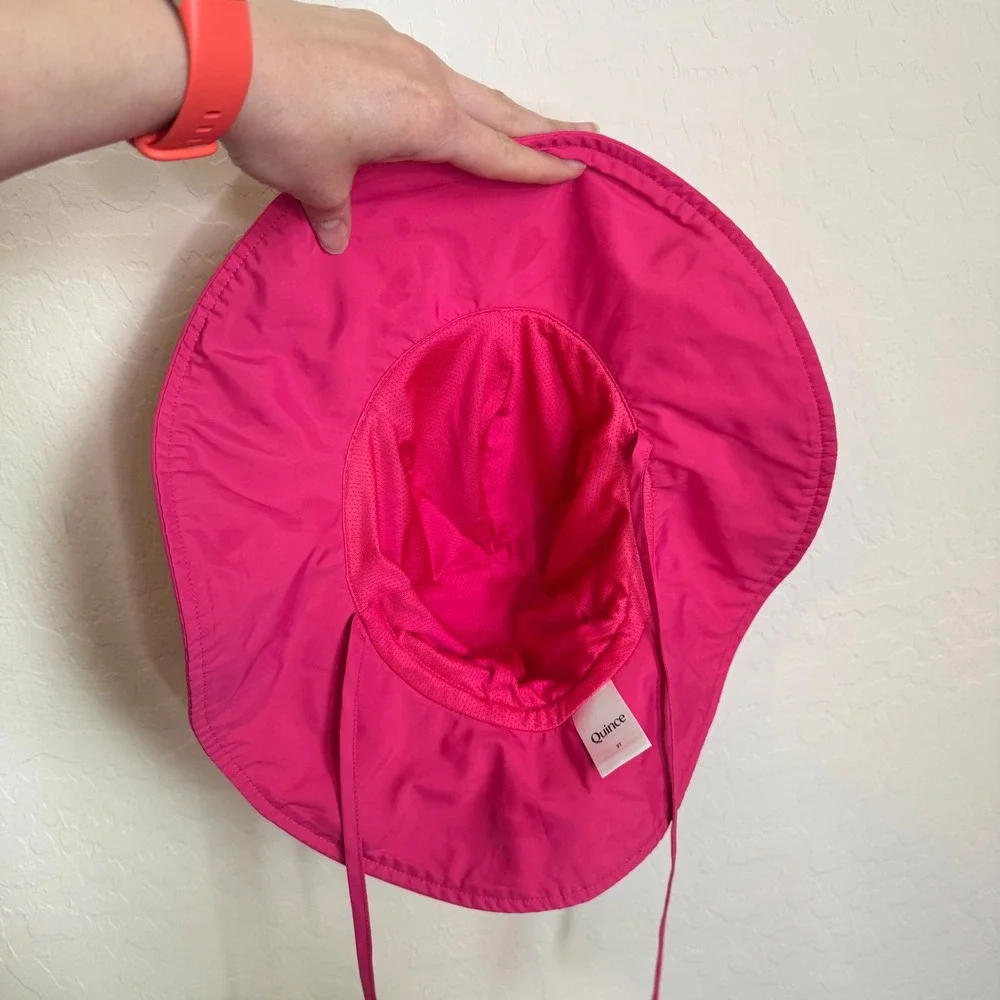 Quince Kids Pink Recycled Polyester Sun Hat Wide Brim Toddler 3T‎ Summer Beach